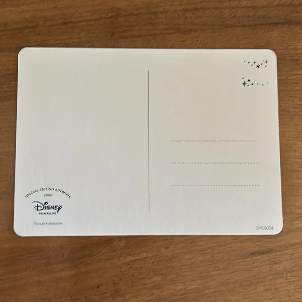 Disney post cards and tissue